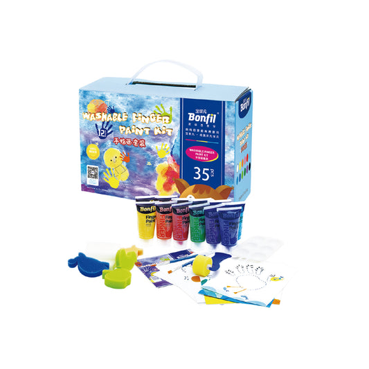 Washable Finger Paint Kit（12 colours）